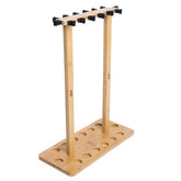 Raprance Fishing Rod Storage Racks, 100% Bamboo Floor Stand Fishing Pole Holders for Garage of 14 Rods or Combos